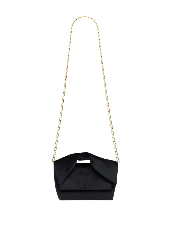 JW Anderson Medium Twister Velvet Tote Bag | Black | FARFETCH