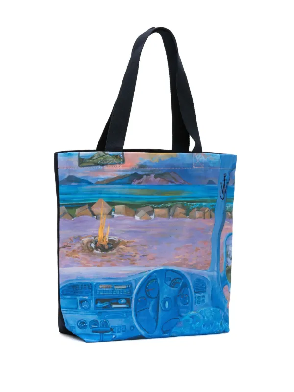 ★JW ANDERSON★Printing Canvas Tote Bag★Blue★大人気★ JW Anderson Canvas Tote Bag | Blue | FARFETCH