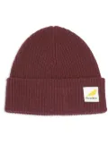 JW Anderson logo-patch beanie - Red
