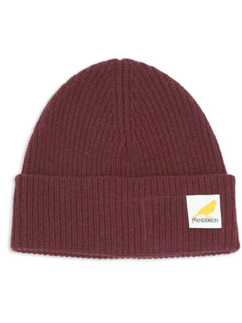 JW Anderson logo-patch beanie Women