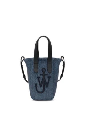 ★J W ANDERSON★ Small Puppy Anchor Logo Tote Bag Black HB06 JW Anderson Women's Small Puffy Anchor Tote in Black JW Anderson