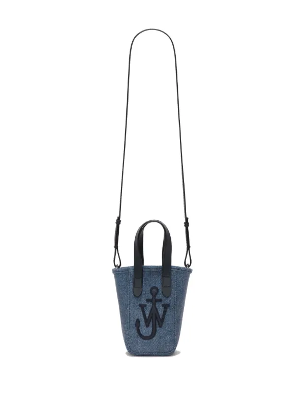 トートバッグ J W ANDERSON Mini Belt Tote Bag Blue AC0380FA0385800 AC0380F JW Anderson Mini Belt Denim Tote Bag | Blue | FARFETCH JO