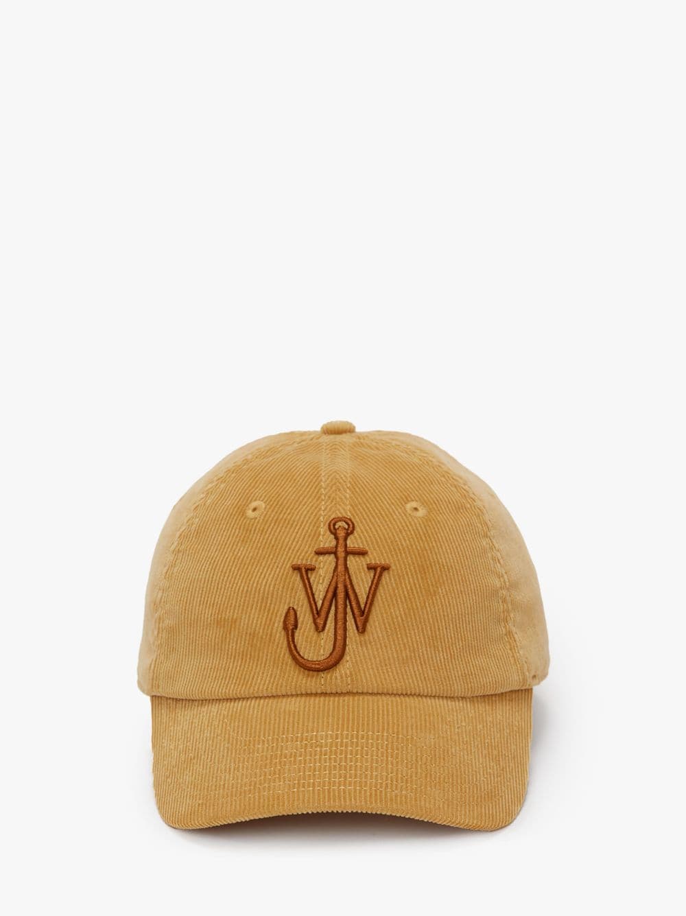Jw Anderson Corduroy Baseball Cap With Anchor Logo In Yellow
