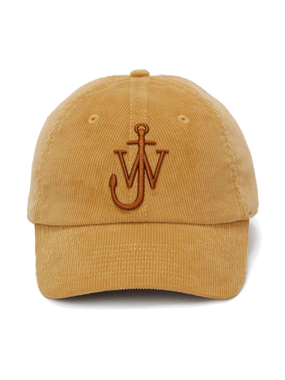 Shop Jw Anderson Anchor-logo Corduroy Baseball Cap In Yellow