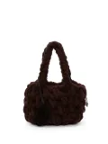 JW Anderson small Blanket Shopper chenille shoulder bag - Brown