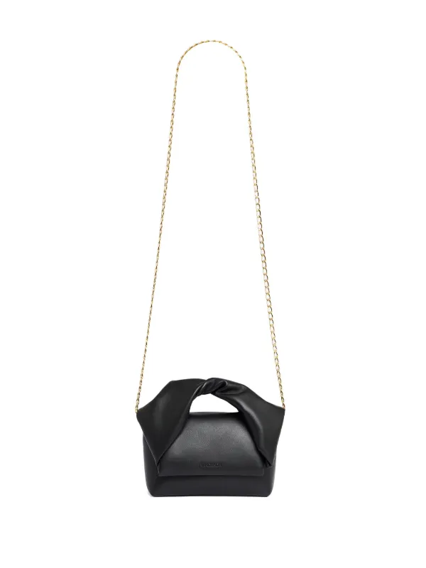 JW Anderson Small Twister Leather Tote Bag | Black | FARFETCH GR