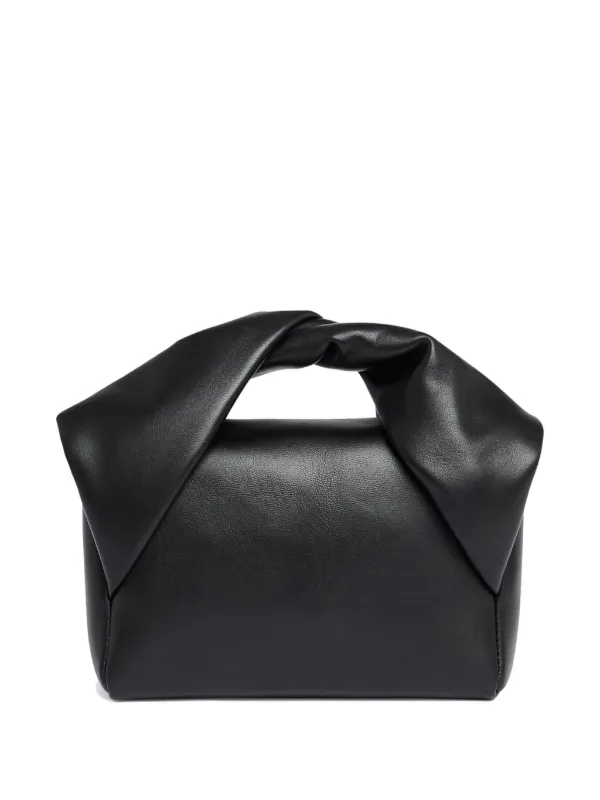 JW Anderson ツイスター レザーハンドバッグ S | ブラック | FARFETCH JP