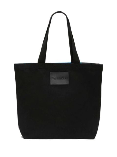 graphic-print canvas tote bag