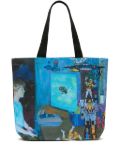 JW Anderson graphic-print canvas tote bag - Blue