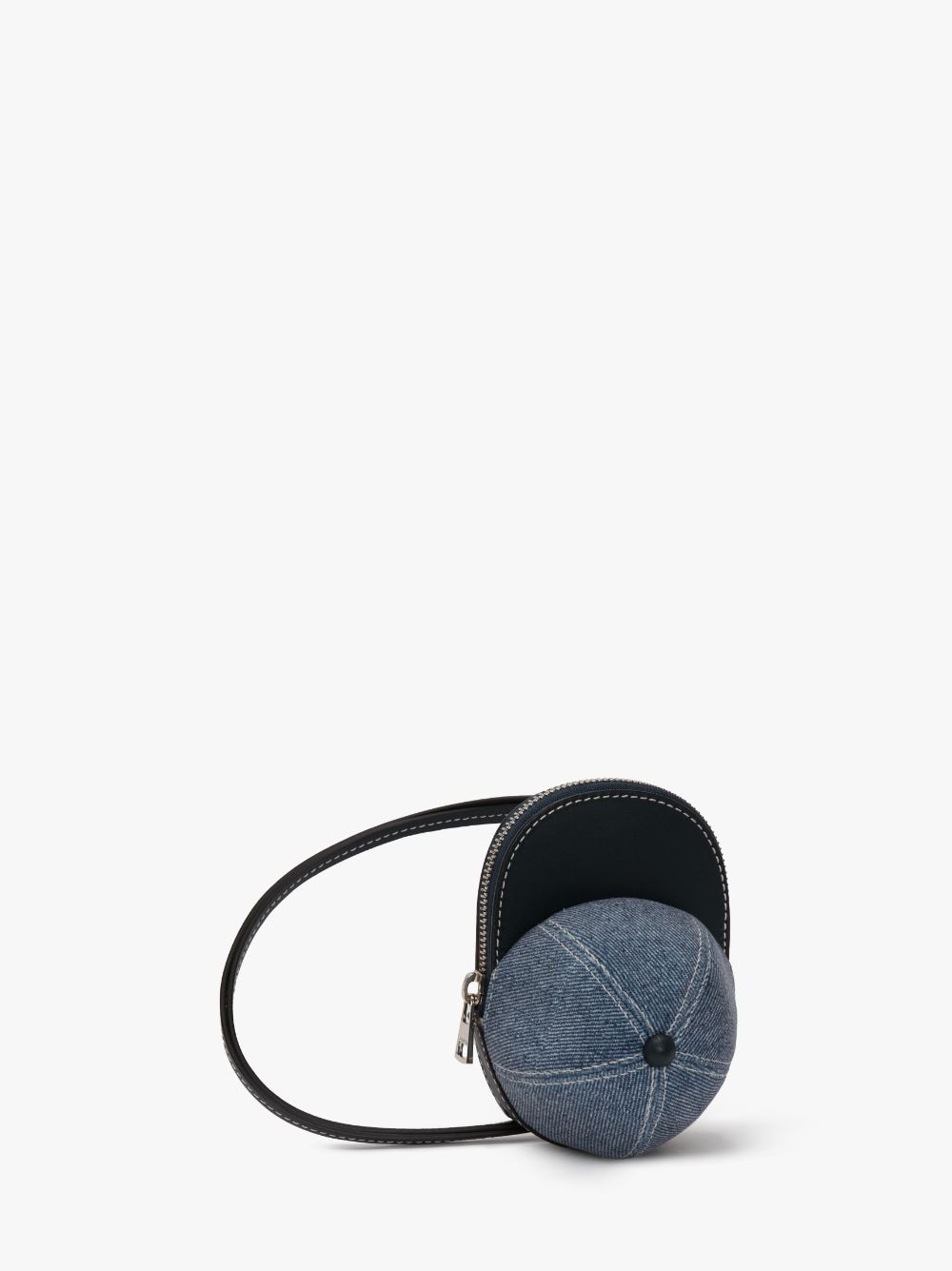 Shop Jw Anderson Mini Cap Bag - Velvet Printed Denim Crossbody Bag In Blue