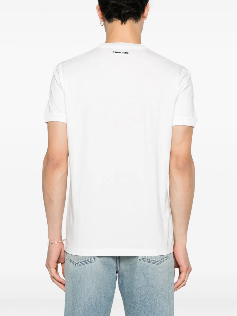 Shop Dsquared2 Graphic-print Cotton T-shirt In White