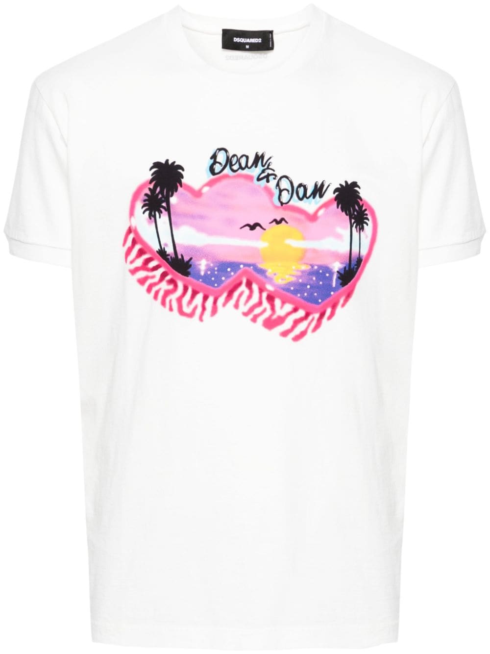 Image 1 of Dsquared2 graphic-print cotton T-shirt