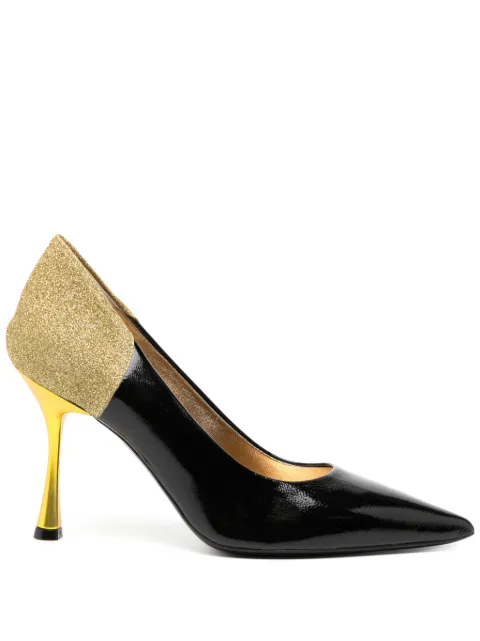 Madison.Maison Alena Black/Gold High Heel Pumps 65mm