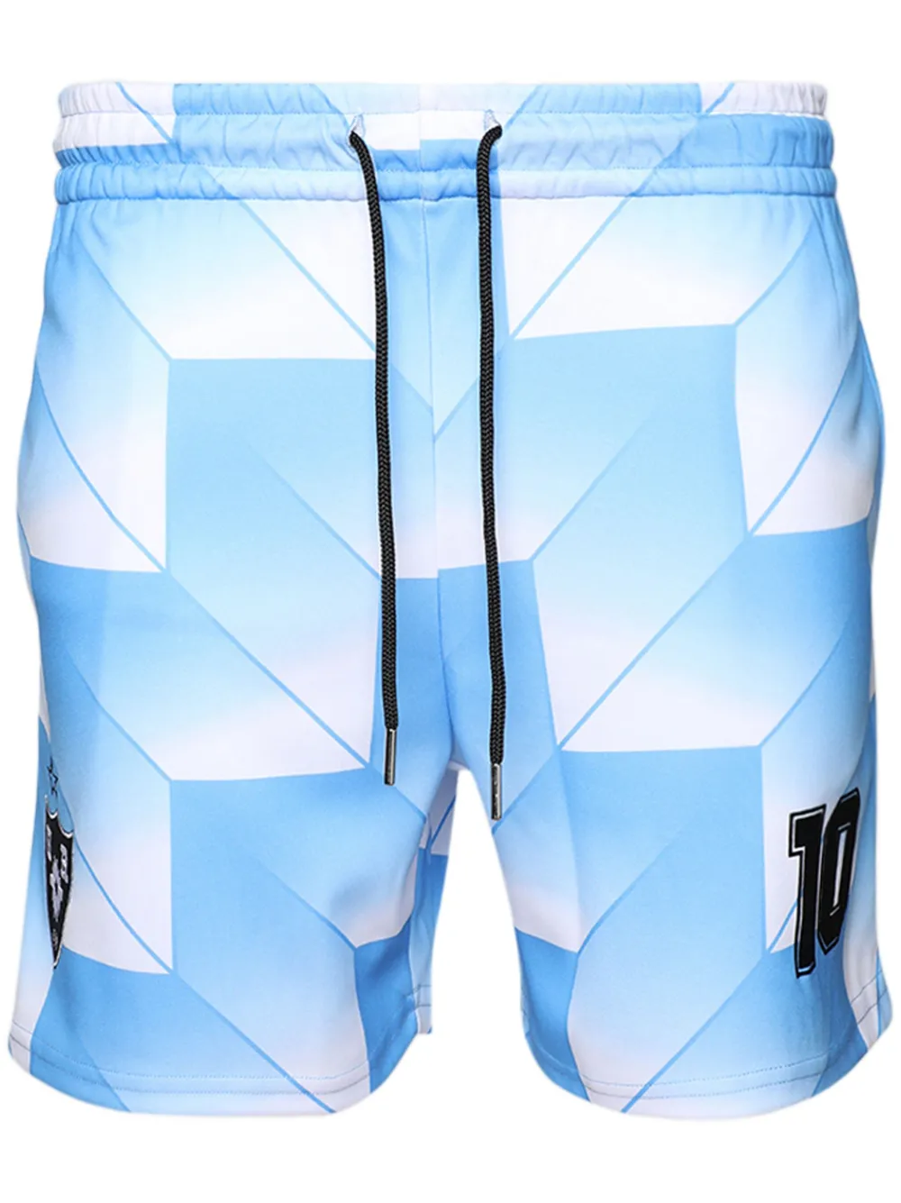 United Rivers Soccer Geometric-print Drawstring Shorts In Blue
