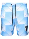 United Rivers Soccer geometric-print drawstring shorts - Blue
