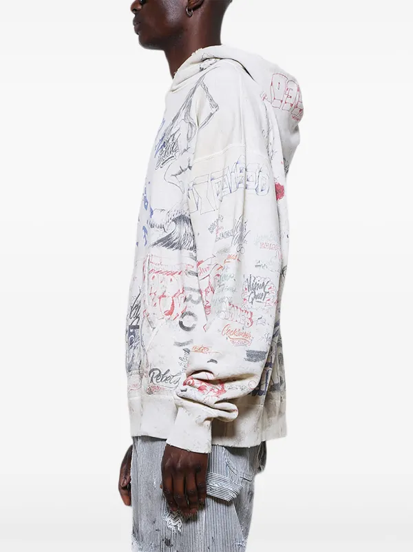 SAINT MXXXXXX LA Cotton Hoodie | White | FARFETCH