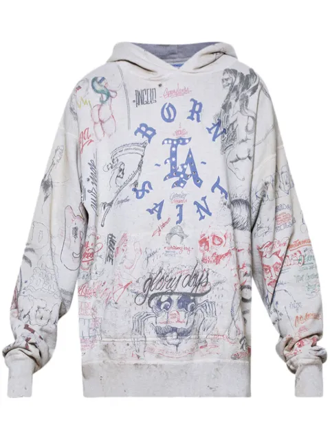 SAINT MXXXXXX LA cotton hoodie