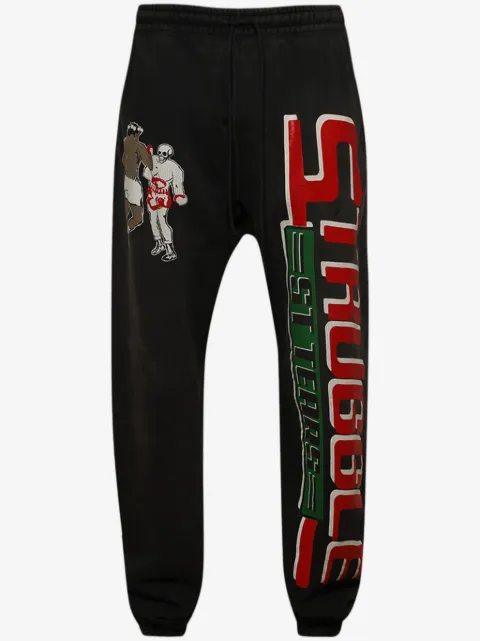 SAINT MXXXXXX logo-print cotton track pants