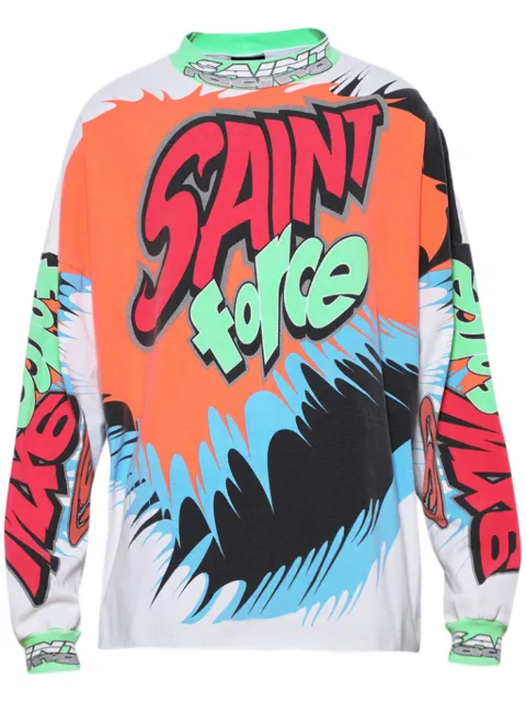SAINT MXXXXXX graphic-print cotton T-shirt