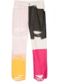 Helmut Lang panelled low-rise straight-leg jeans - Neutrals