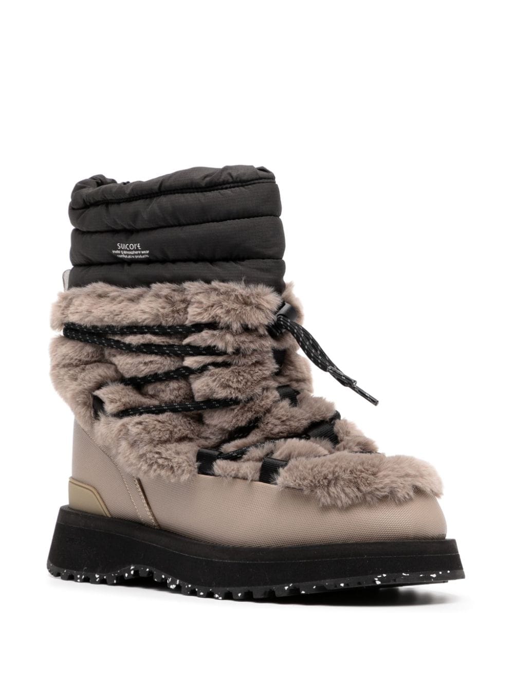 Suicoke Veterlaarzen met logoprint - Beige