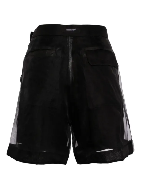 Undercover Shorts Con Detalle De Tul Negro FARFETCH ES