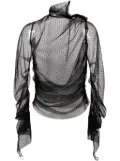 ALAINPAUL point-d'esprit tulle top - Black
