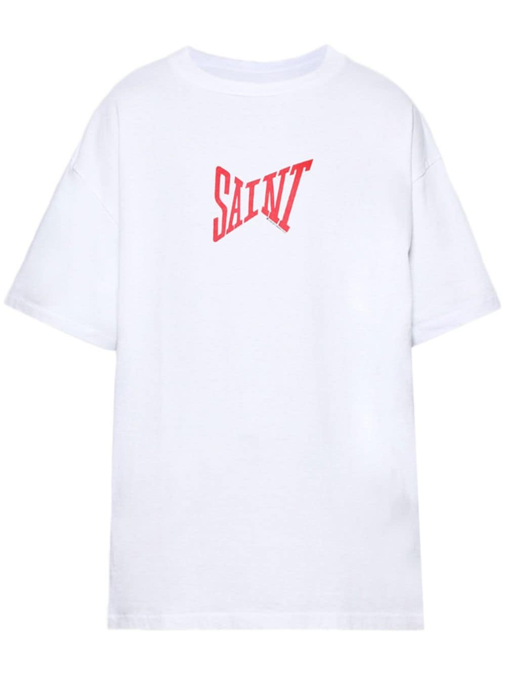 Saint Mxxxxxx Logo-print Cotton T-shirt In Weiss