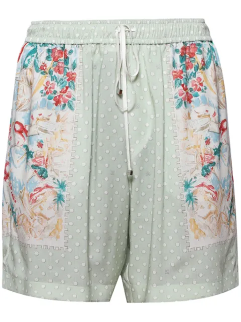 AMIRI graphic-print polka-dot track shorts