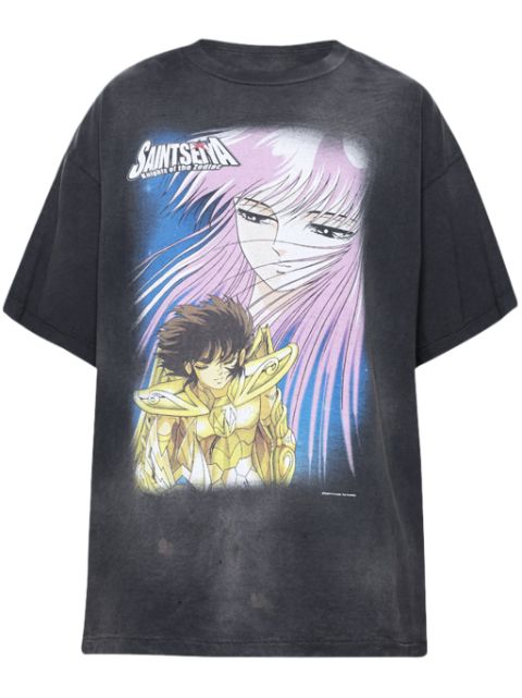 SAINT MXXXXXX anime-print cotton T-shirt