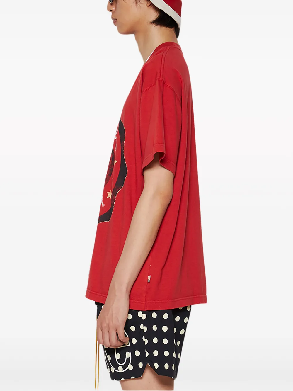 Honor The Gift Seal Logo katoenen T-shirt Rood