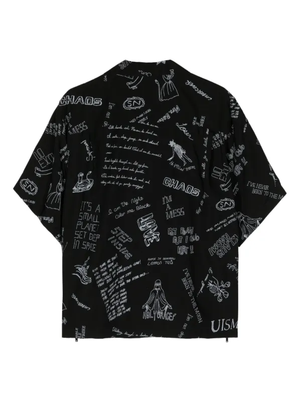 Undercover doodle-print short-sleeve Shirt | Black | FARFETCH