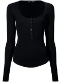 Proenza Schouler Boyd Henley knit top - Black