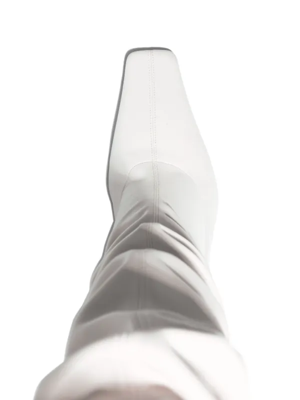 Proenza Schouler ホワイトレザー ブーツ Proenza Schouler Trap over-the-knee Leather Boots | White
