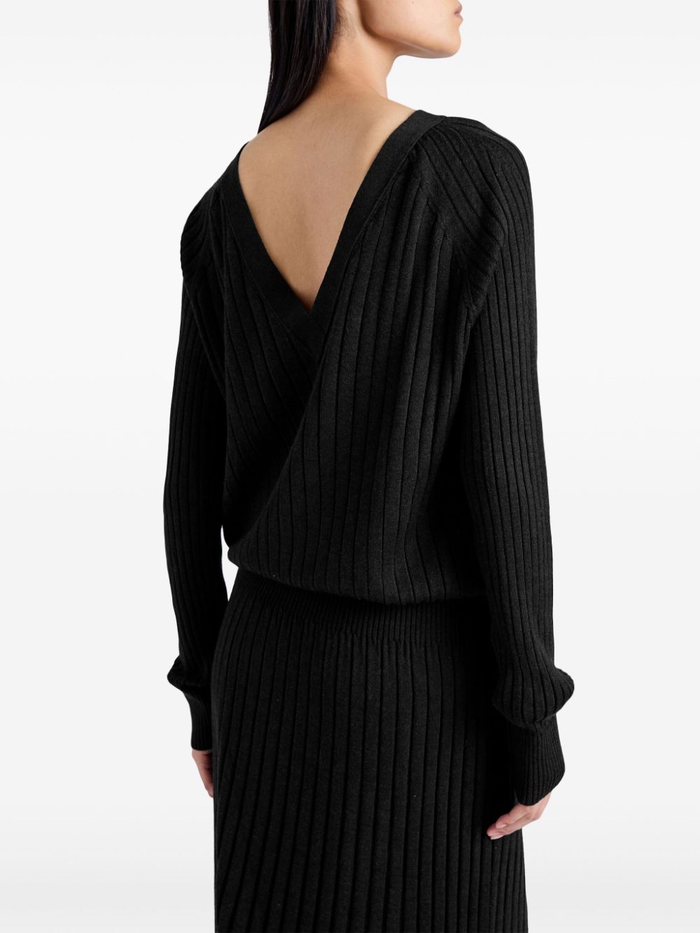 Shop Proenza Schouler Eden Ribbed-knit Midi Dress In Black