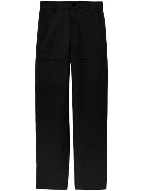 Proenza Schouler White Label mid-rise cotton-linen blend cargo pants Women