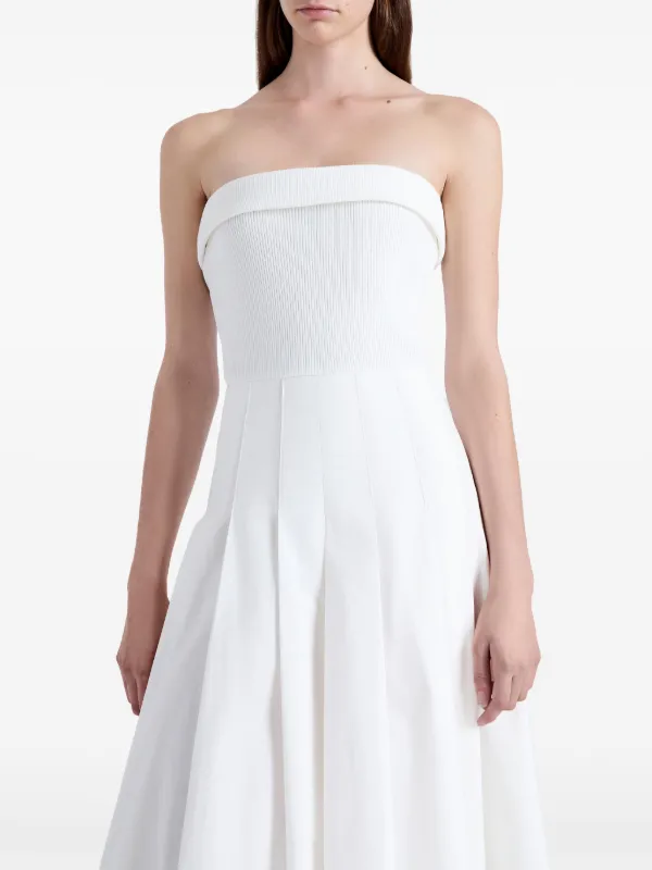 Proenza Schouler White Label Strapless Cotton Midi Dress | White | FARFETCH  OM
