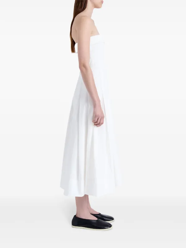 Proenza Schouler White Label Strapless Cotton Midi Dress White FARFETCH  PH