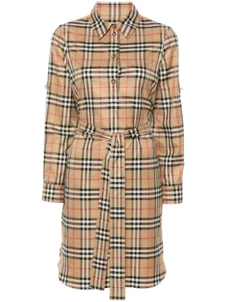 chinese dress ladies Burberry Brit Size 6 Black, Gray, White Viscose & wool Plaid Button Up Dress   Labels Resale Boutique