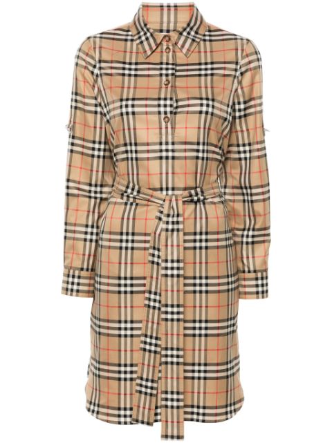 Burberry Vintage Check-pattern shirt dress Women