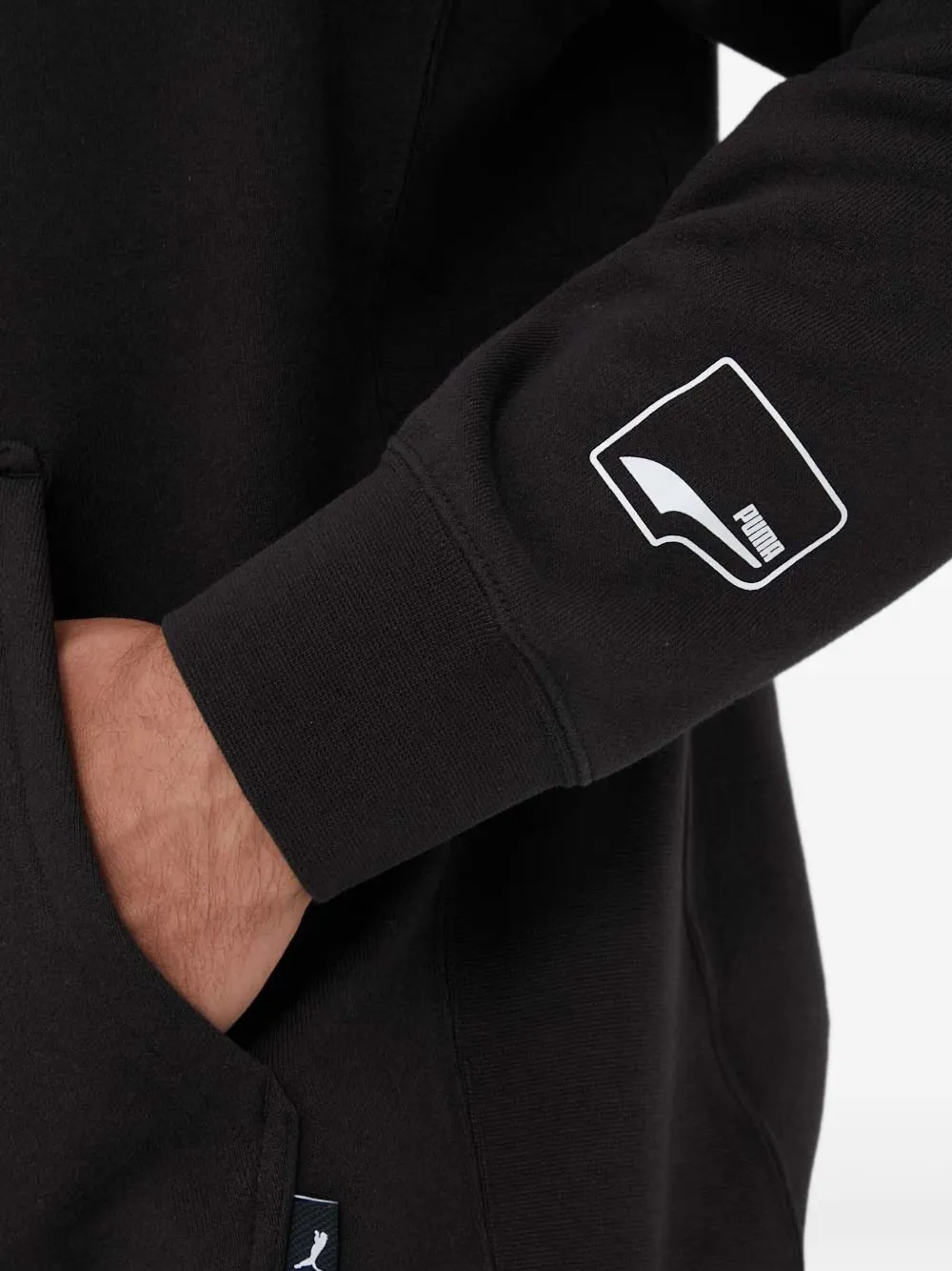 PUMA Hoodie met print Zwart