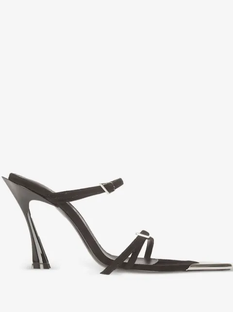 Mugler Fang 95mm レザーサンダル