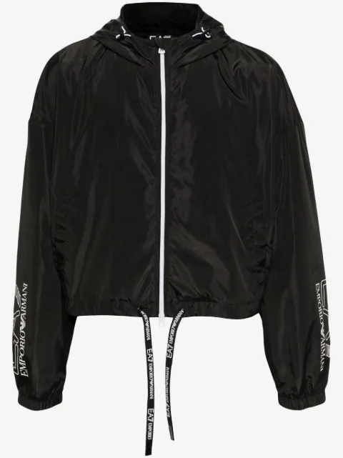 Ea7 Emporio Armani chamarra con logo estampado