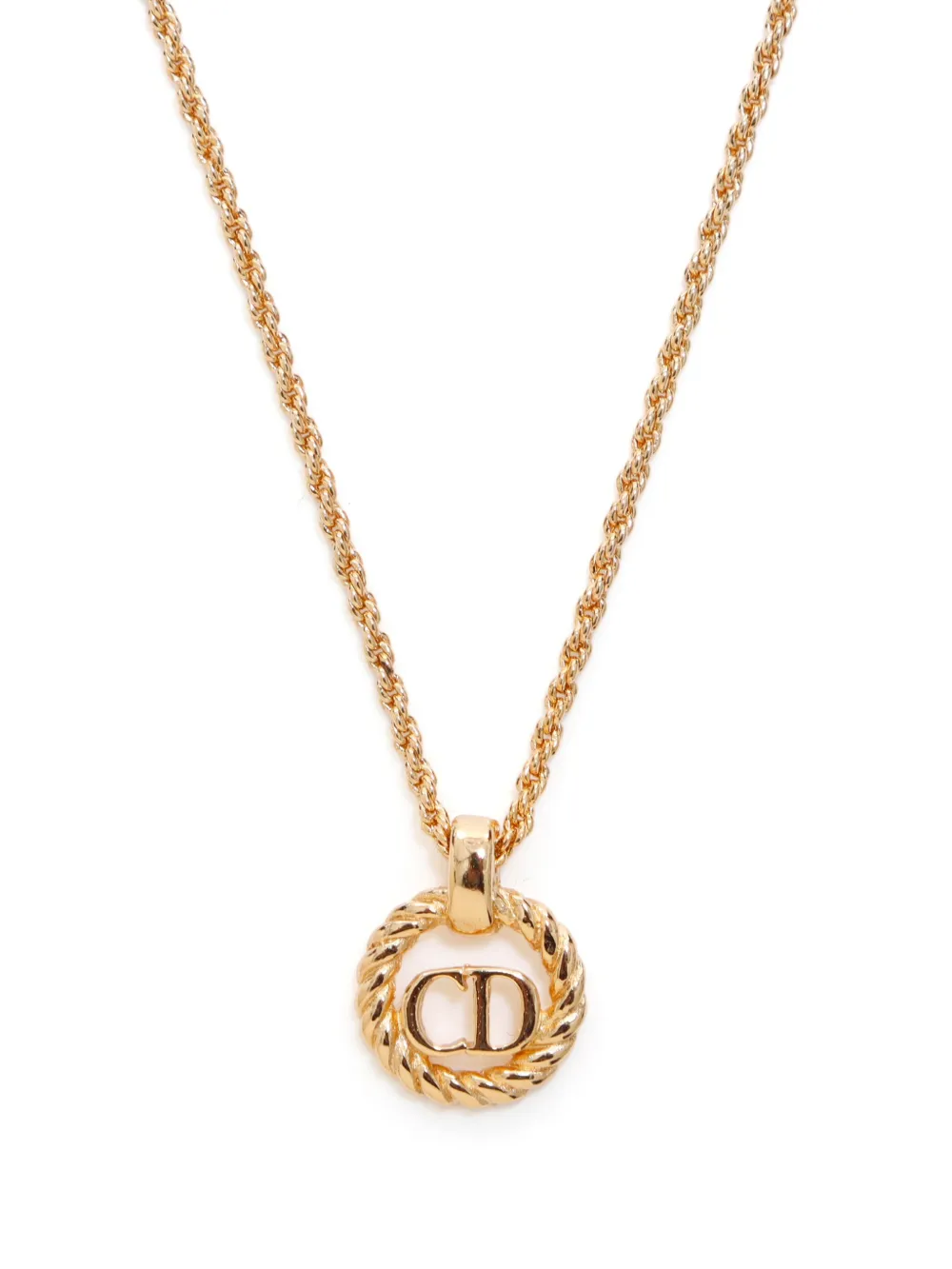 Christian Dior Pre-Owned CD pendant necklace - Goud