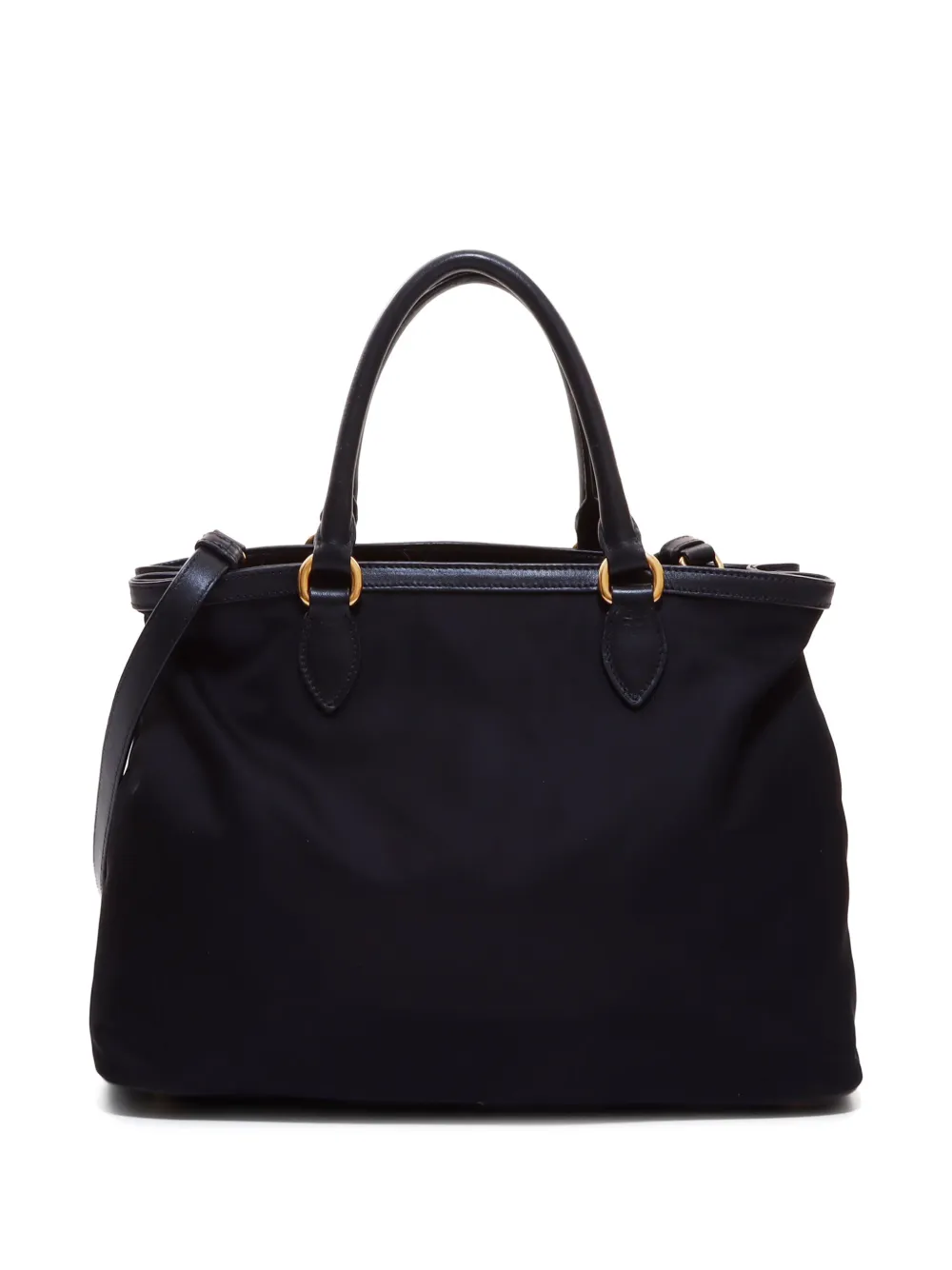 Prada Pre-Owned enamel triangle logo two-way handbag - Zwart