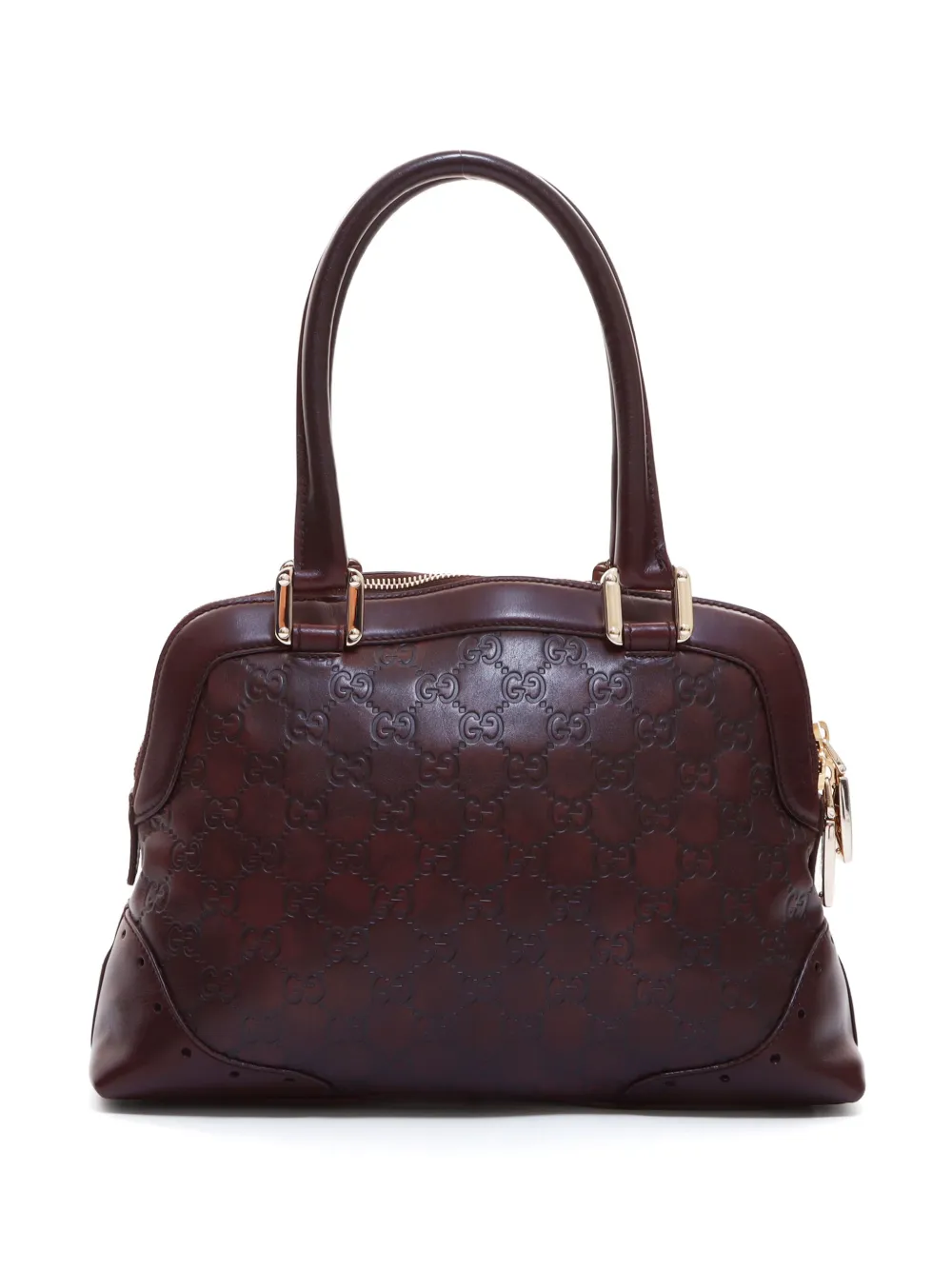 Gucci Pre-Owned Guccissima logo plaque handbag - Bruin