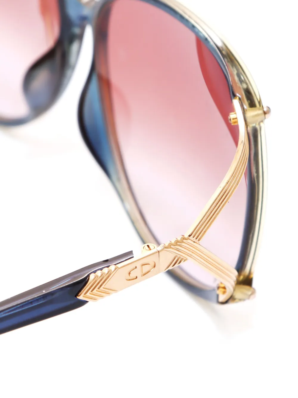 Christian Dior Pre Owned oversized frame Sunglasses Brown FARFETCH AE