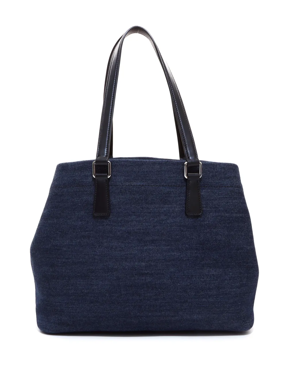 Prada Pre-Owned Canapa logo denim tote bag - Blauw