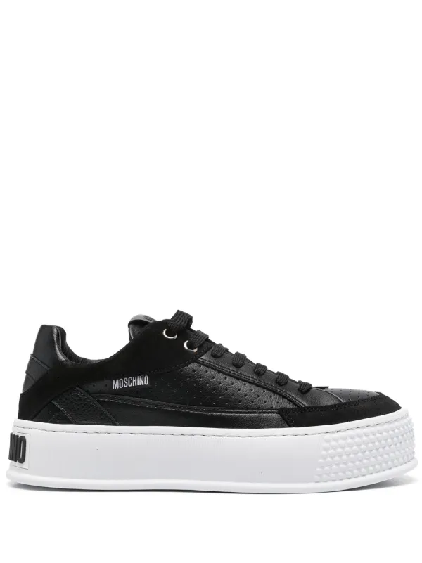 スニーカー Moschino Sneaker With Logo New Moschino Crisscross Logo Low Top Sneaker Women White