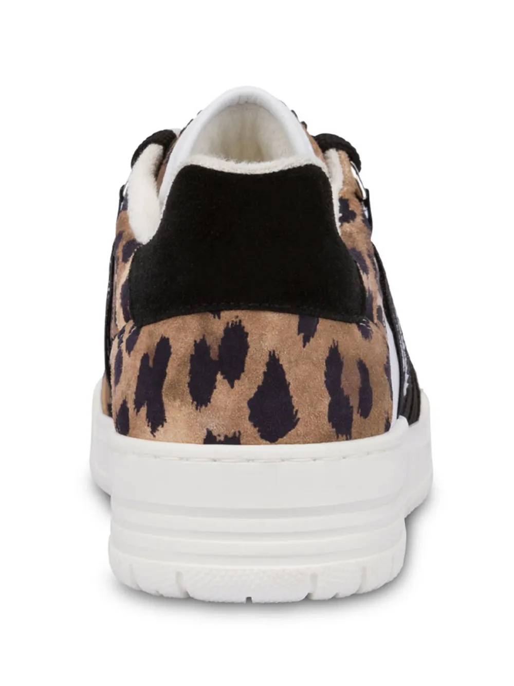 Moschino cheetah-print lace-up sneakers Brown